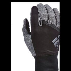 Adidas Winter Gloves Black Gray SM Reflective Touchscreen NWT - A141